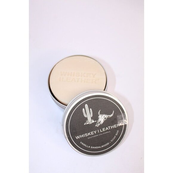 Whiskey and Leather Amberwood Soap Bar 7oz. Tin Sand & Fog Home New Sealed - Picture 6 of 7